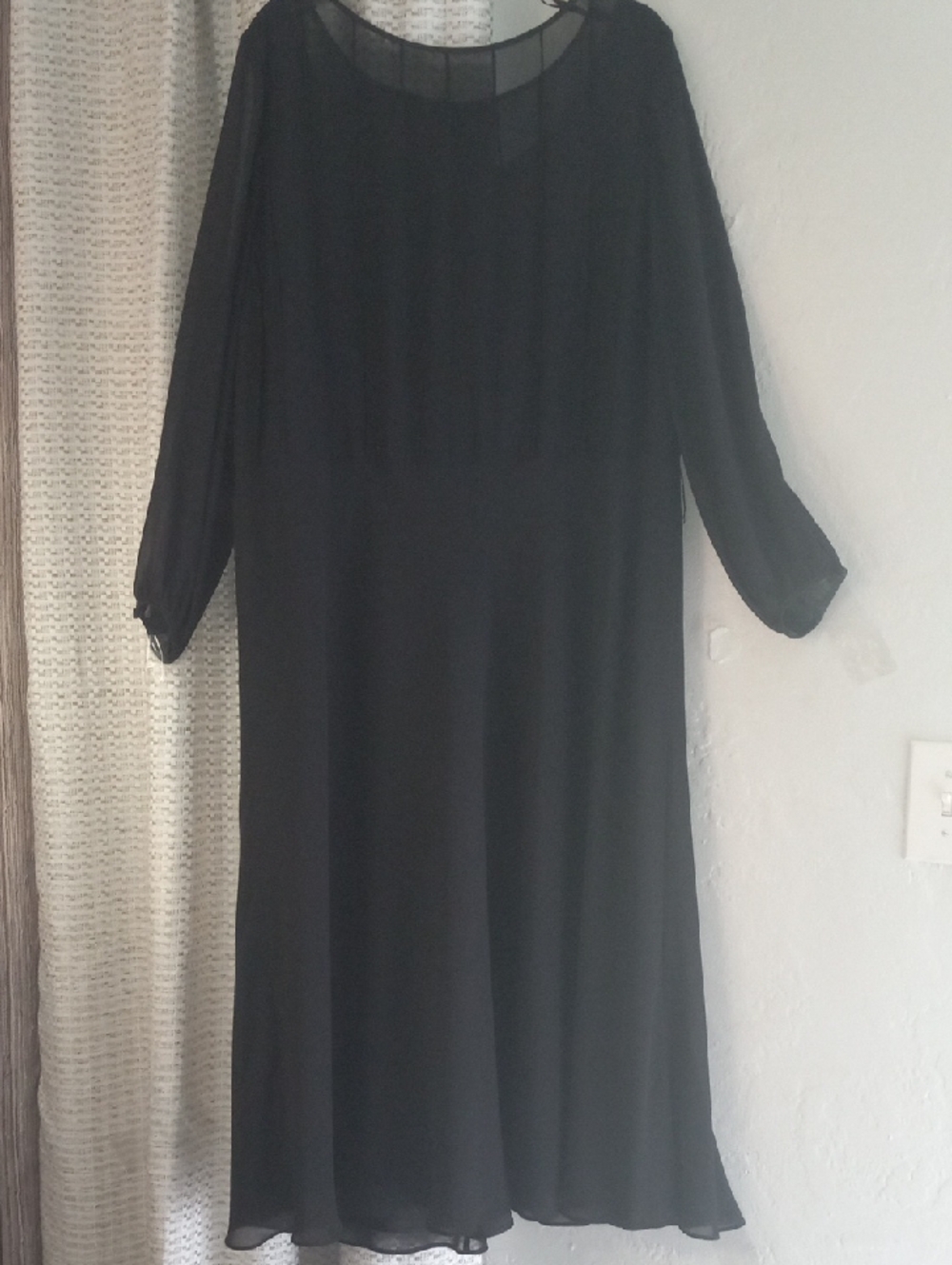 Women's Positive Attitude Black Long Sleeve Dress